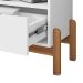 Mesa de Cabeceira Antares 1 Gaveta Branca e Cedro