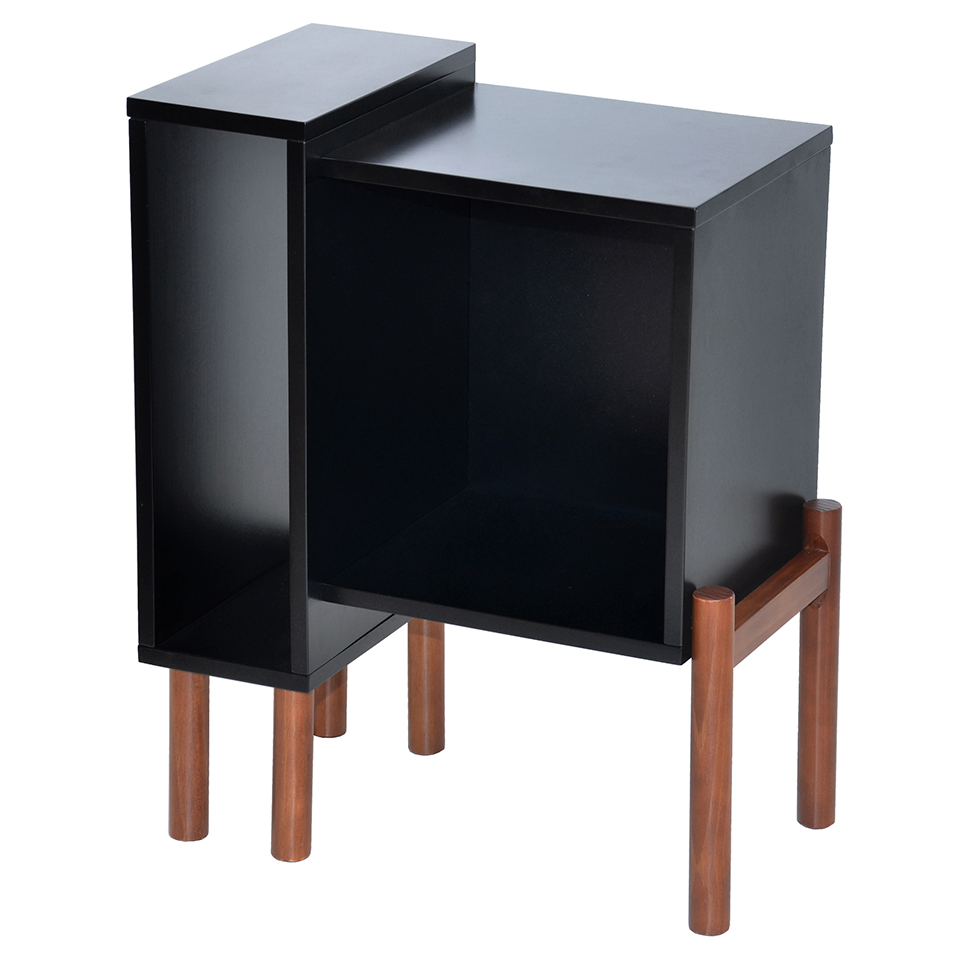 Mesa de Cabeceira Guará Amêndoa e Preta