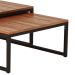 Mesa de Centro Quadrada Catarina Wood Marrom e Preta
