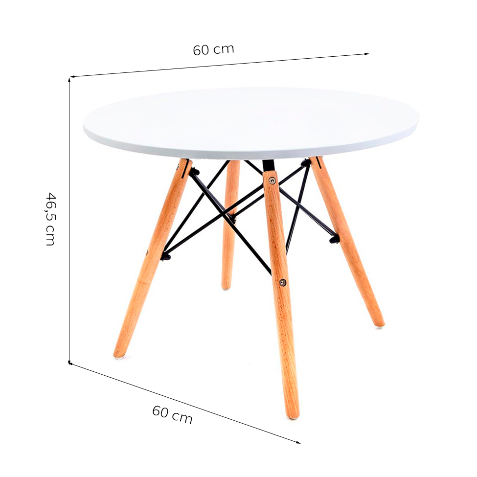 Mesa de Centro Redonda Well Branca 60 cm