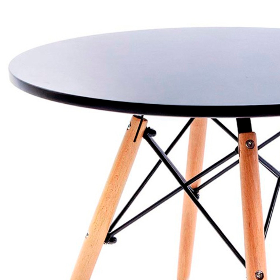 Mesa de Centro Redonda Well Preta 60 cm