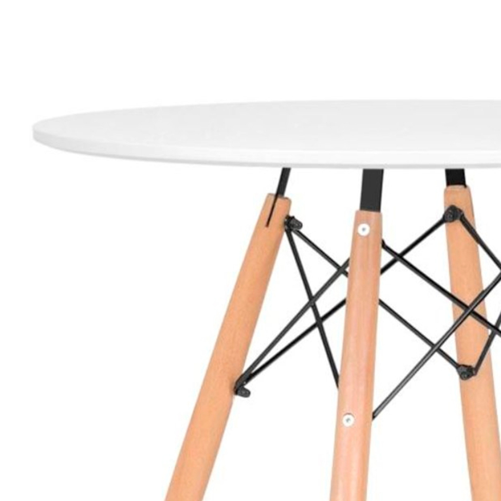 Mesa de Cozinha Redonda Well Branca 70 cm