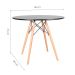 Mesa de Cozinha Redonda Well Preta 90 cm