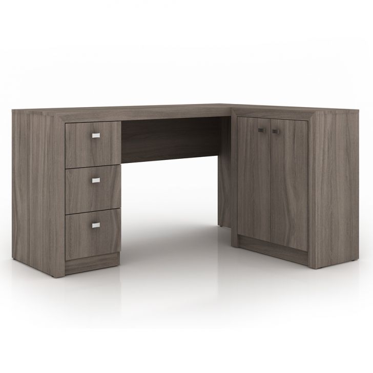 Mesa de escritório com 3 Gavetas e 2 portas modelo ME4100 Carvalho Mesa de escritório com 3 Gavetas e 2 portas modelo ME4100 Carvalho