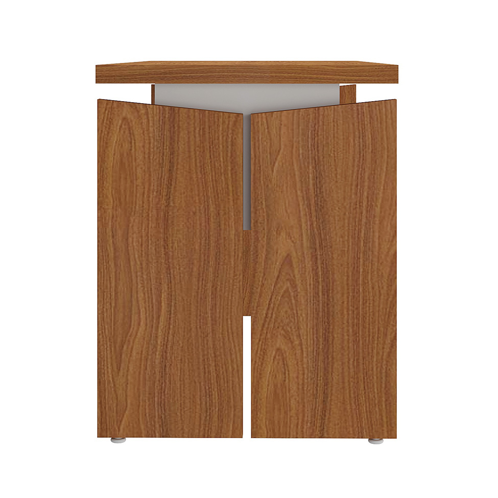 Mesa de Escritório Lane Freijó e Branca 145 cm