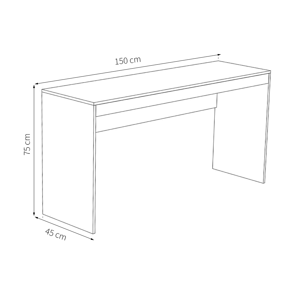 Mesa de Escritório Marselha Preta