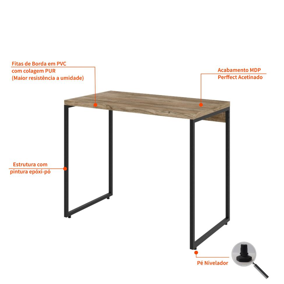Mesa de Escritório Nanda Mel 90 cm