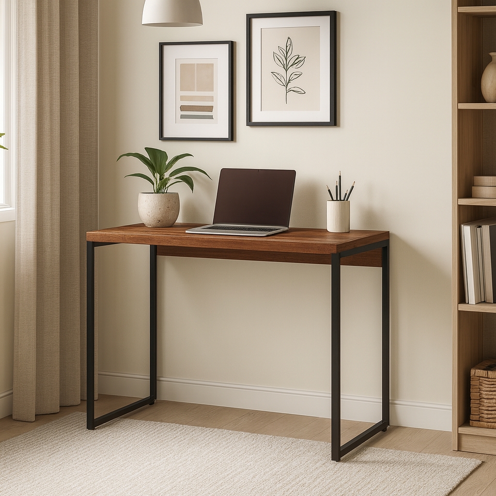 Mesa de Escritório Nanda Nogal 90 cm