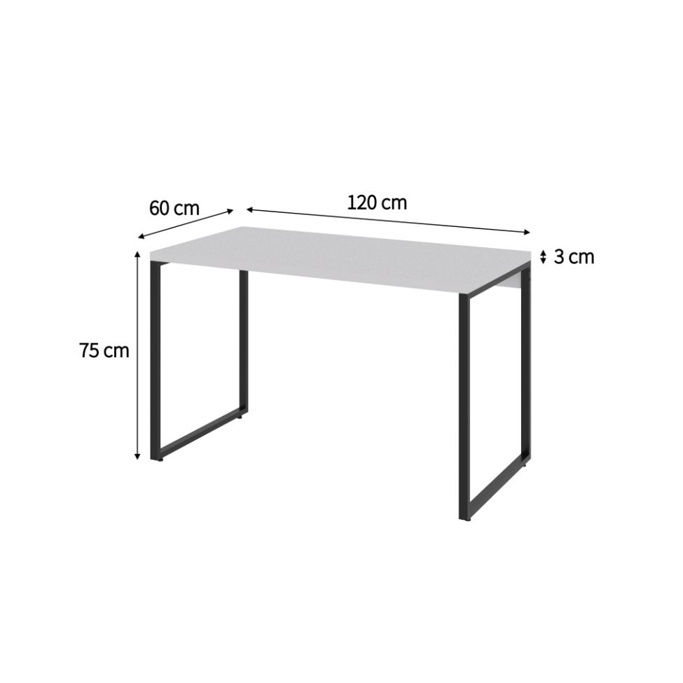 Mesa de Escritório Nikki Branca 120 cm
