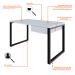 Mesa de Escritório Retangular Miguel 1 GV Branca e Preta 135 cm