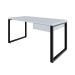 Mesa de Escritório Retangular Miguel 1 GV Branca e Preta 150 cm