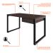 Mesa de Escritório Retangular Miguel 1 GV Marrom Escuro e Preta 135 cm
