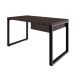 Mesa de Escritório Retangular Miguel 1 GV Marrom Escuro e Preta 135 cm