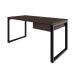 Mesa de Escritório Retangular Miguel 1 GV Marrom Escuro e Preta 150 cm