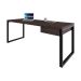 Mesa de Escritório Retangular Miguel 1 GV Marrom Escuro e Preta 190 cm
