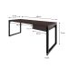 Mesa de Escritório Retangular Miguel 1 GV Marrom Escuro e Preta 190 cm