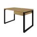 Mesa de Escritório Retangular Miguel 1 GV Vermont e Preta 120 cm