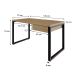 Mesa de Escritório Retangular Miguel 1 GV Vermont e Preta 135 cm