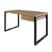 Mesa de Escritório Retangular Miguel 1 GV Vermont e Preta 135 cm