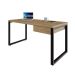 Mesa de Escritório Retangular Miguel 1 GV Vermont e Preta 150 cm