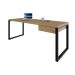 Mesa de Escritório Retangular Miguel 1 GV Vermont e Preta 190 cm