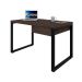 Mesa de Escritório Retangular Miguel Marrom 1 GV Escuro e Preta 120 cm
