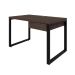 Mesa de Escritório Retangular Miguel Marrom 1 GV Escuro e Preta 120 cm