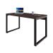 Mesa de Escritório Retangular Miguel Marrom Escuro e Preta 135 cm