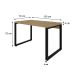 Mesa de Escritório Retangular Miguel Vermont e Preta 120 cm