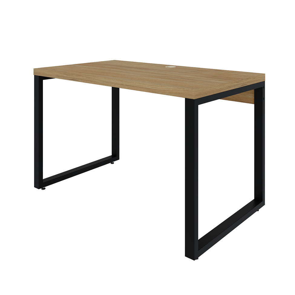 Mesa de Escritório Retangular Miguel Vermont e Preta 120 cm