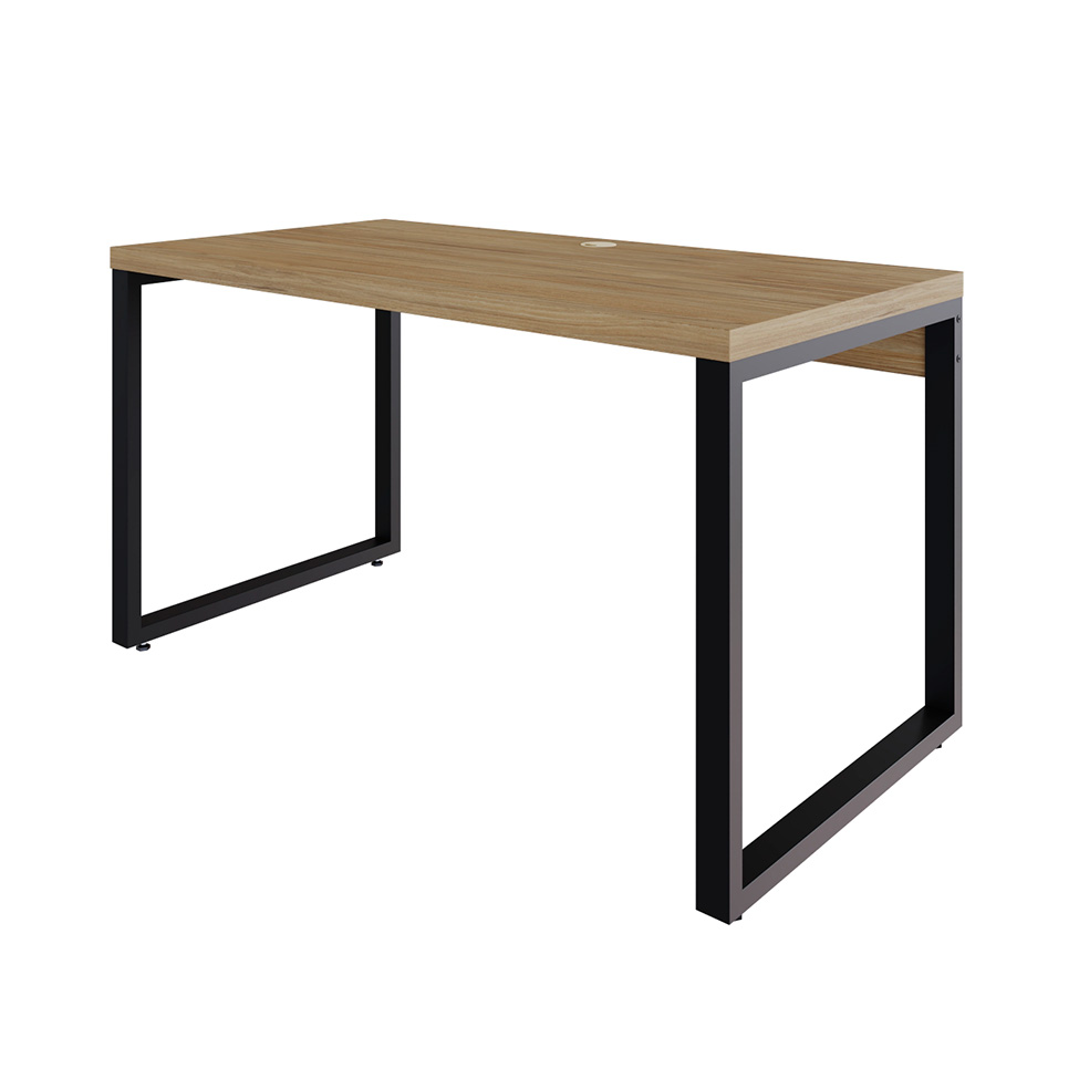 Mesa de Escritório Retangular Miguel Vermont e Preta 135 cm