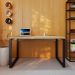 Mesa de Escritório Retangular Miguel Vermont e Preta 135 cm