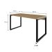 Mesa de Escritório Retangular Miguel Vermont e Preta 150 cm