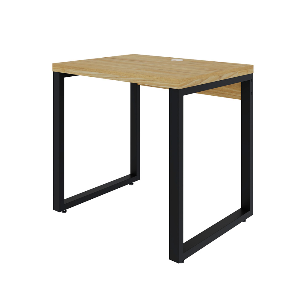 Mesa de Escritório Retangular Miguel Vermont e Preta 80 cm