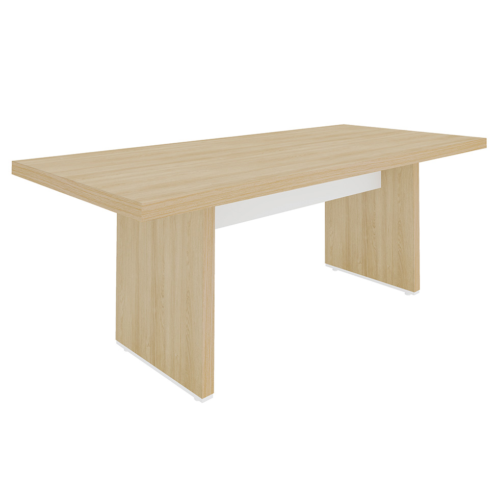 Mesa de Escritório Tebis Carvalho e Branca