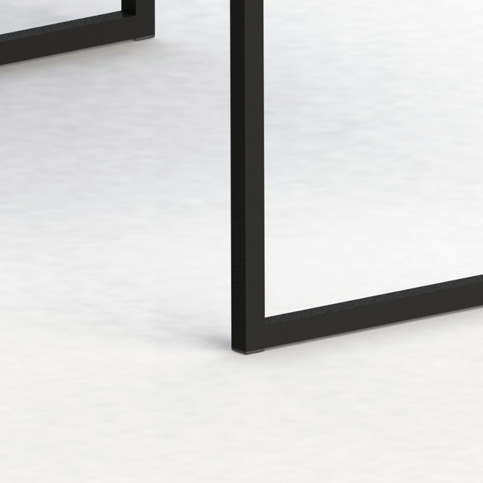 Mesa de Escritório Vick Branca e Preta 120 cm