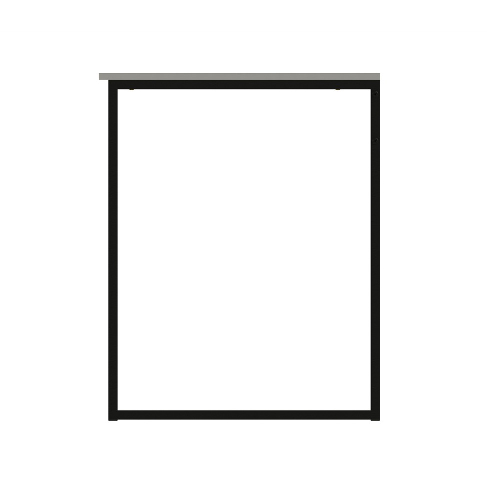 Mesa de Escritório Vick Branca e Preta 90 cm