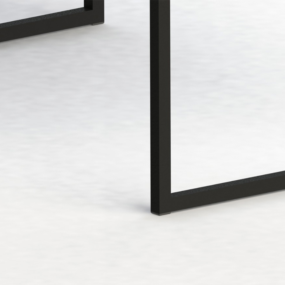 Mesa de Escritório Vick Branca e Preta 90 cm