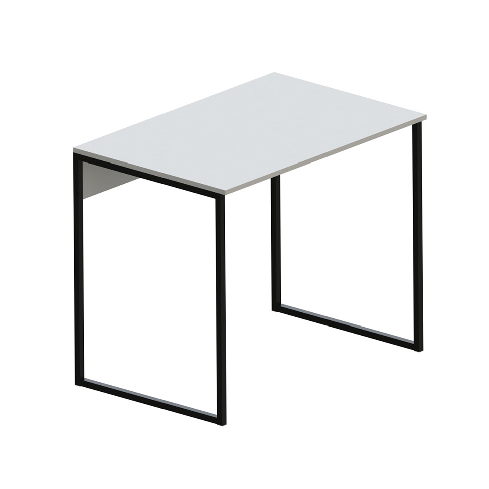 Mesa de Escritório Vick Branca e Preta 90 cm