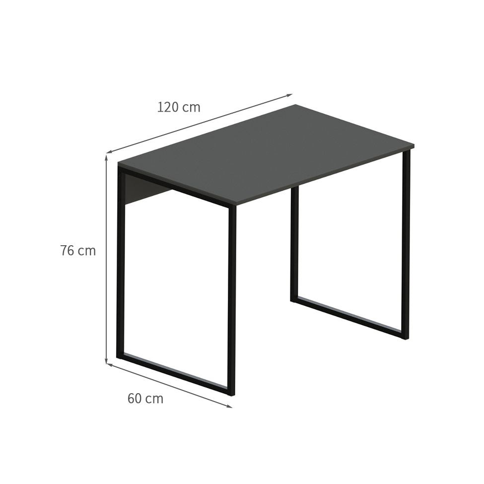 Mesa de Escritório Vick Preta 120 cm