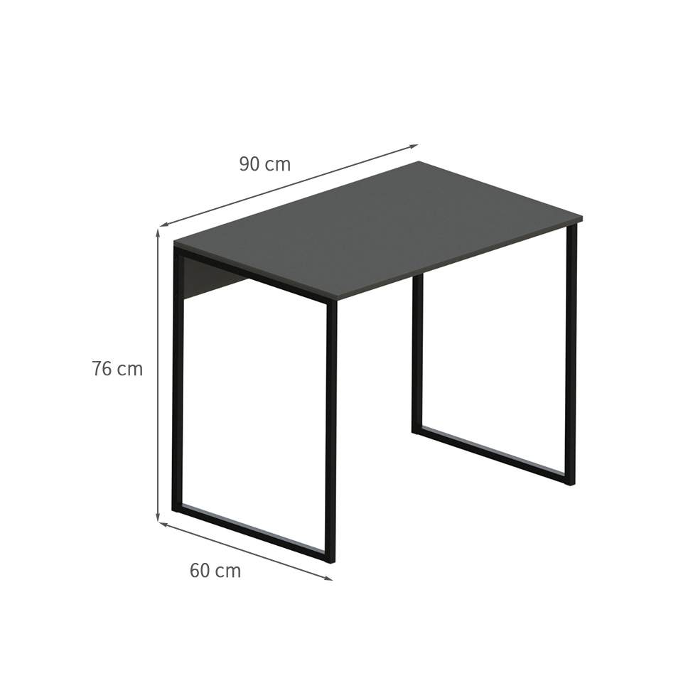 Mesa de Escritório Vick Preta 90 cm