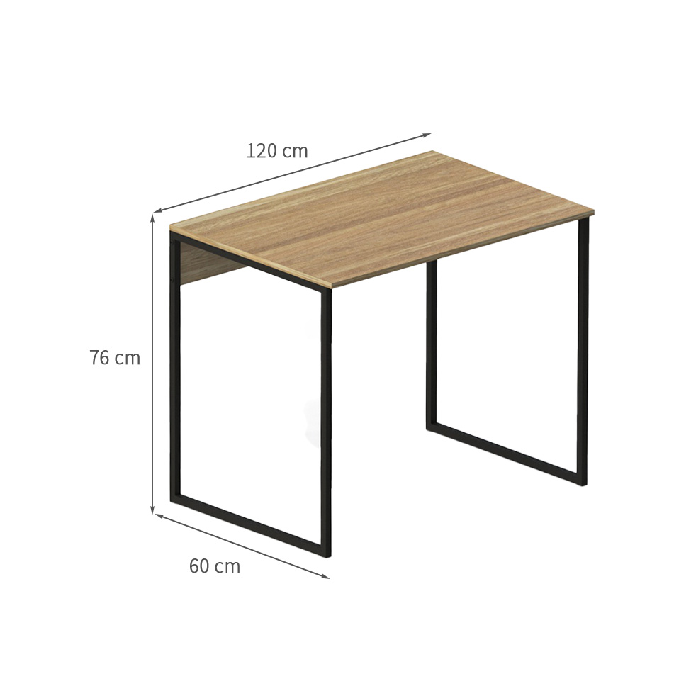 Mesa de Escritório Workspace Mel e Preta 120 cm
