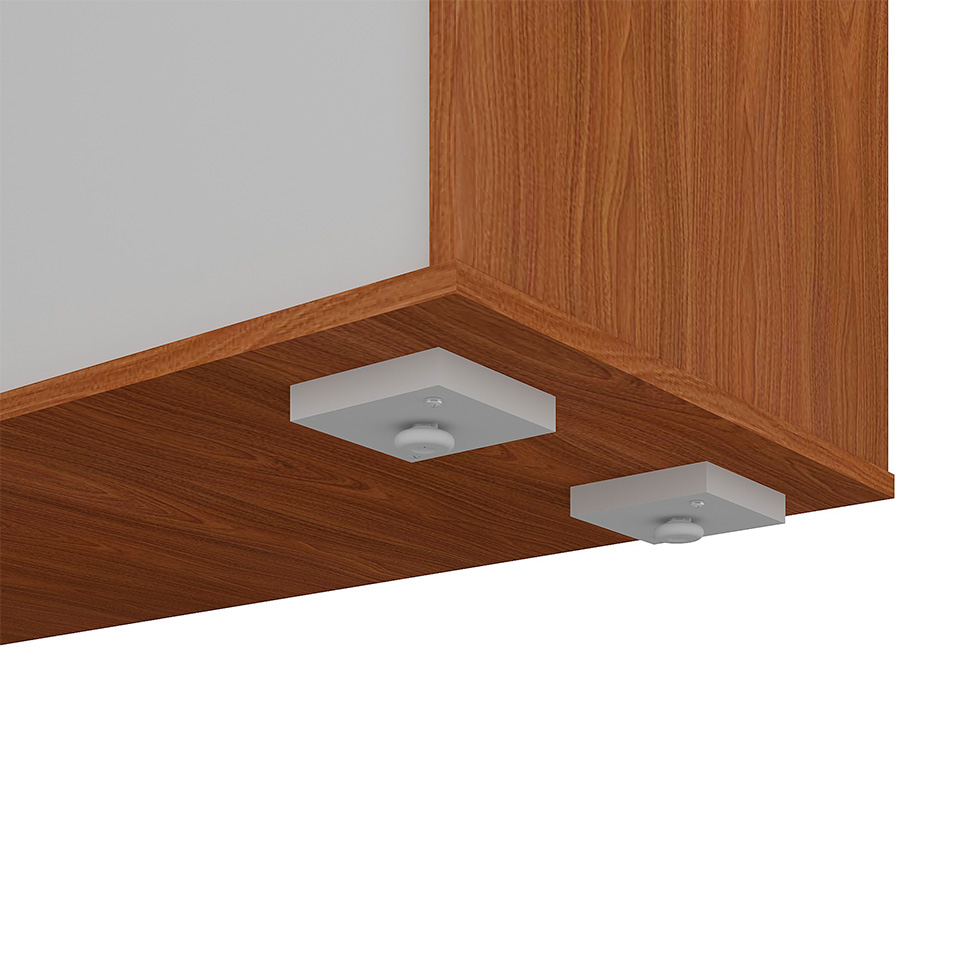 Mesa de Escritório em L Connect II 1 PT Freijó e Branca