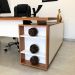 Mesa de Escritório em L Connect II 1 PT Freijó e Branca