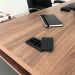 Mesa de Escritório em L Connect II 1 PT Nogal e Preta