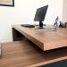 Mesa de Escritório em L Connect II 1 PT Nogal e Preta