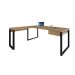 Mesa de Escritório em L Miguel 1 GV Vermont e Preta 190x150 cm