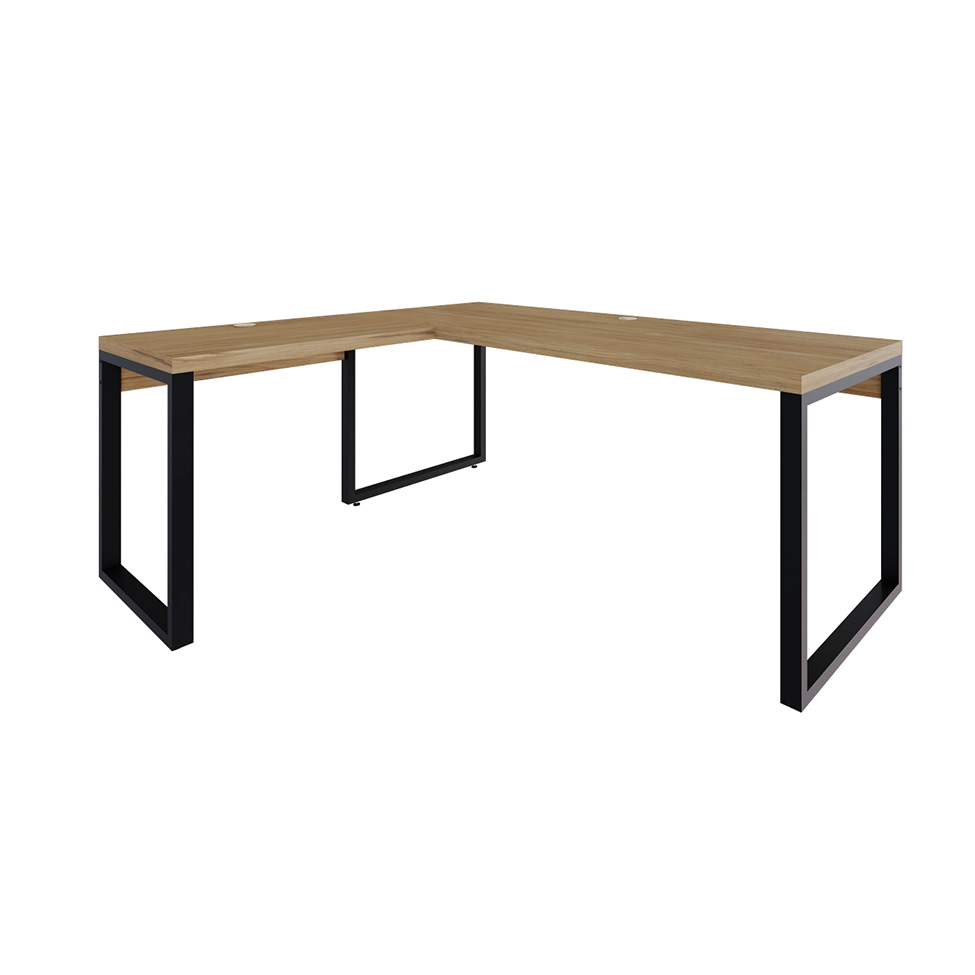 Mesa de Escritório em L Miguel Vermont e Preta 190x150 cm