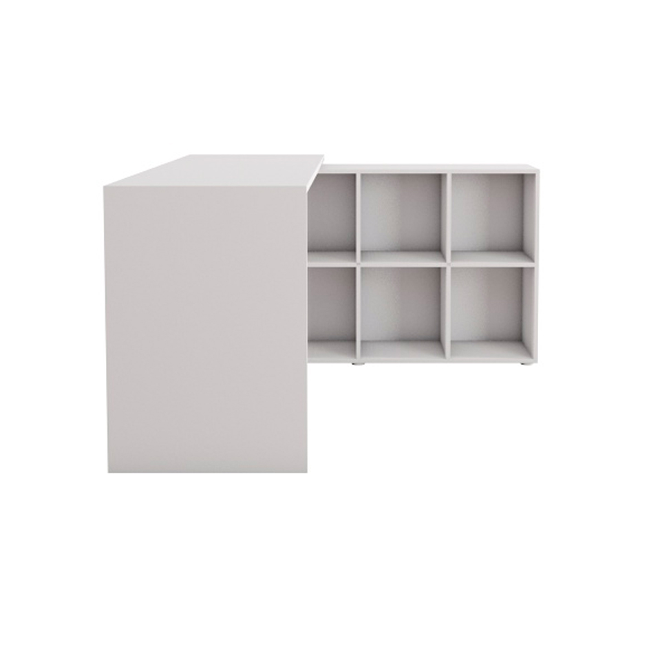 Mesa de Escritório em L Nero Branco