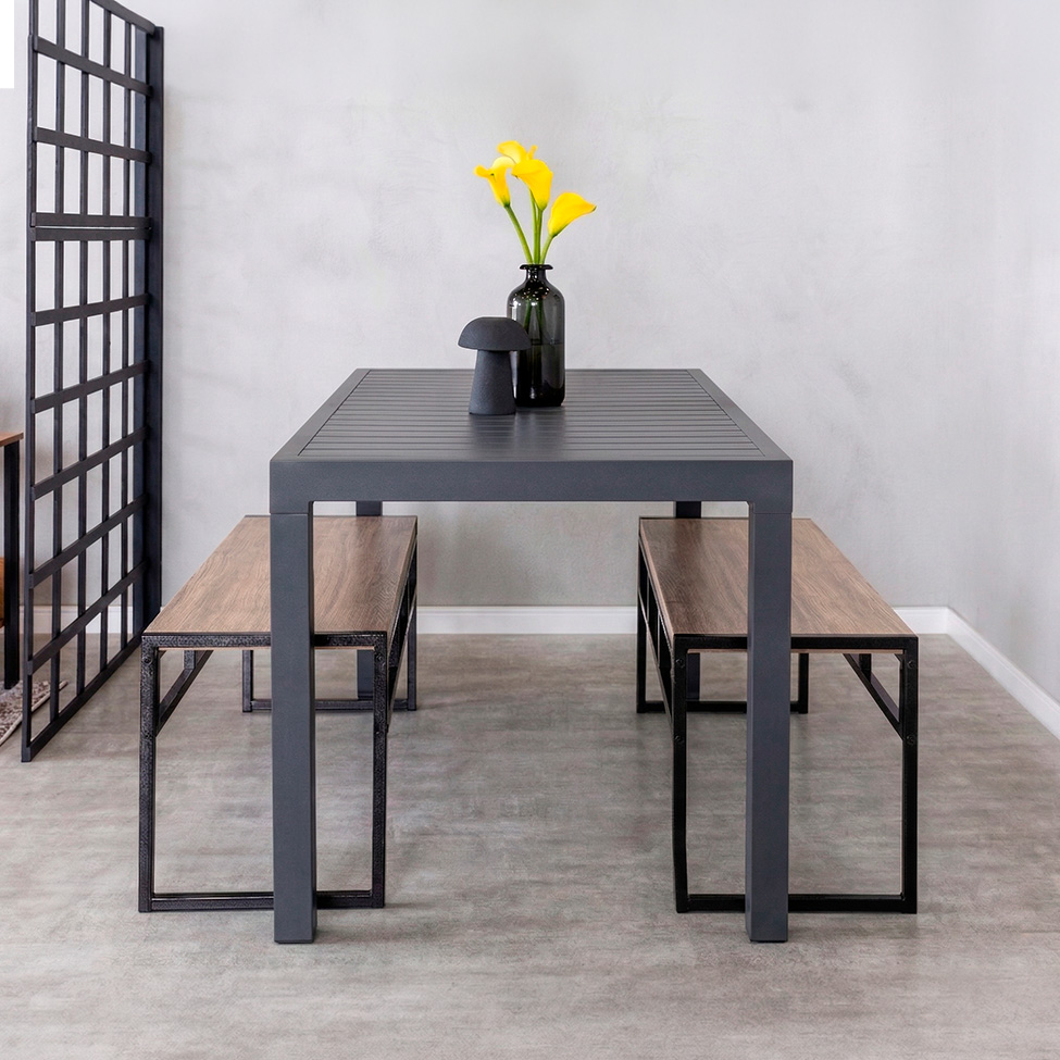Mesa de Jantar Extensível Abaré Grafite